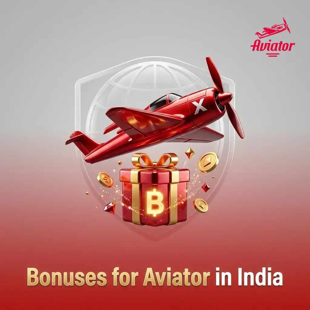Casino bonuses for Aviator game in India including welcome deposits, cashback, and free bets for crash game players
