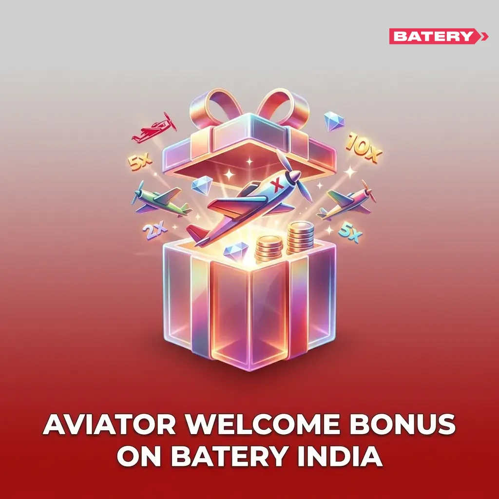 Batery India Aviator welcome bonus 100% up to ₹30,000 on first deposit for new casino players