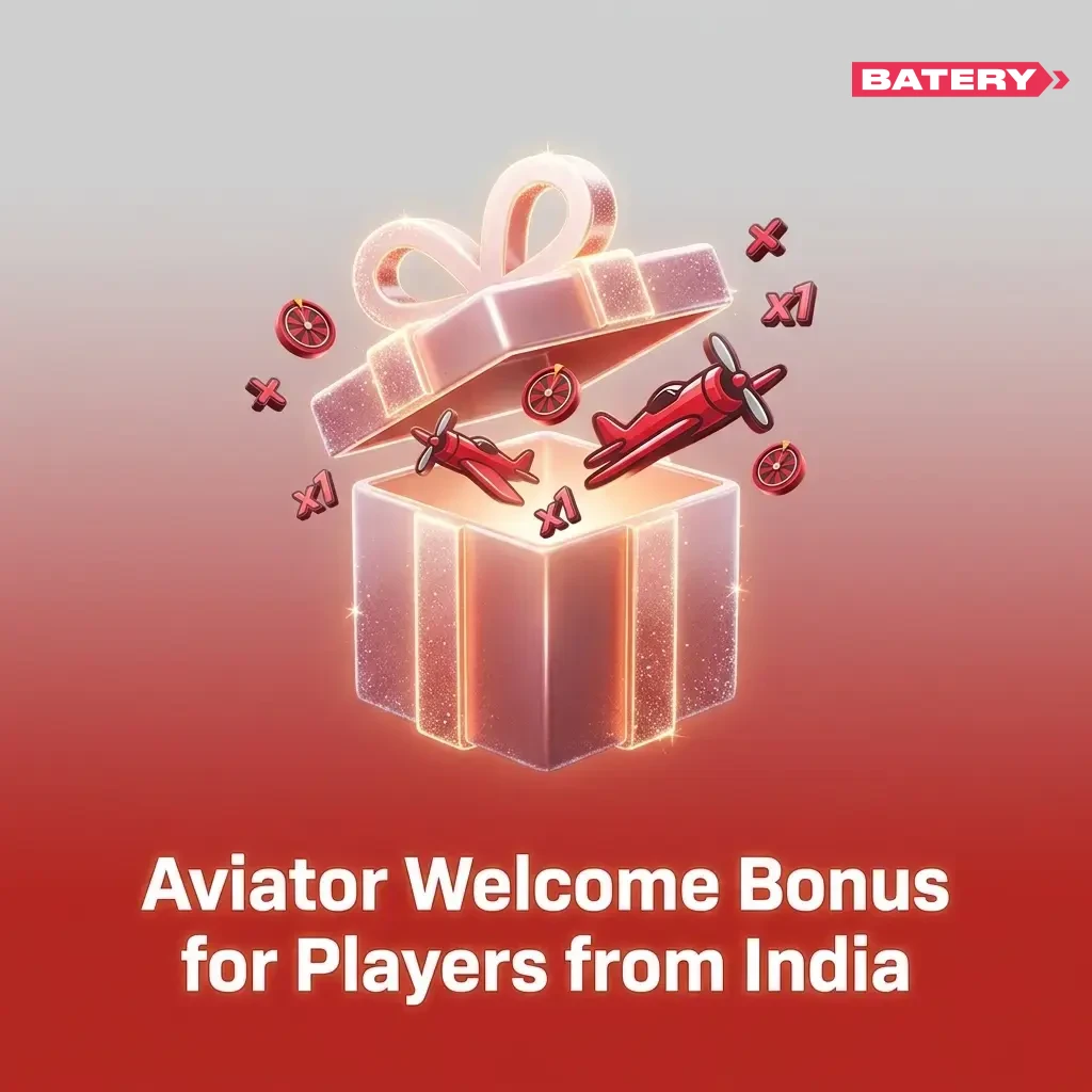 Batery Aviator welcome bonus 100% match up to ₹30,000 on first deposit for Indian players