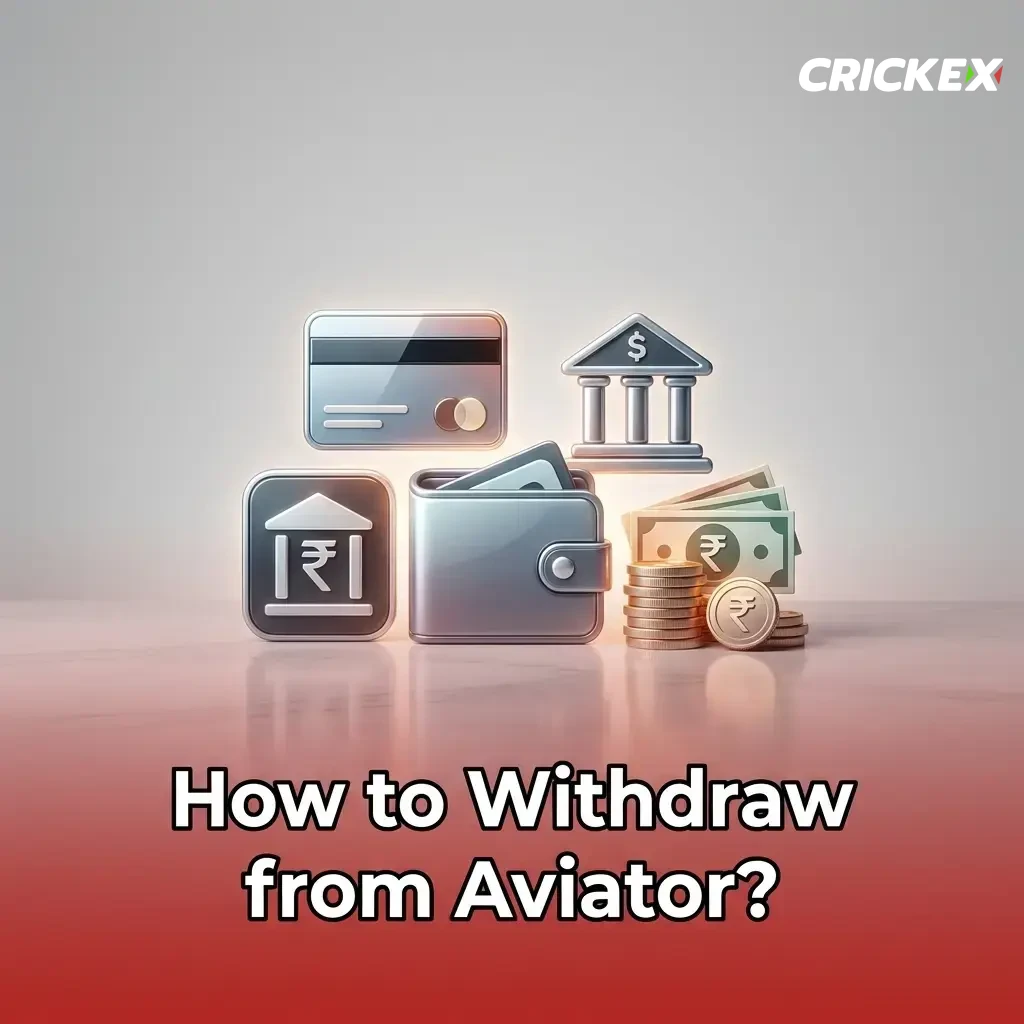 Crickex app cashier section showing withdrawal process for Aviator game with UPI and bank options